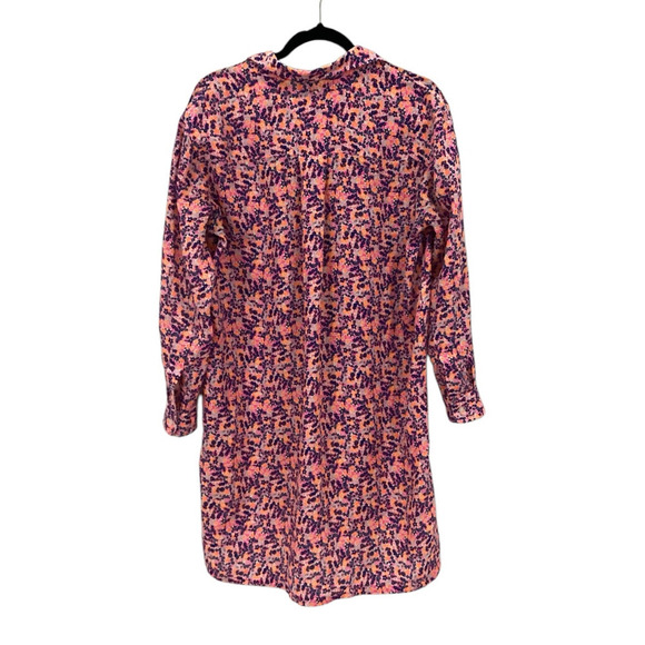 Frank & Eileen Hunter Linen Button Front Shirtdress In Neon Floral Size XS - Picture 9 of 16